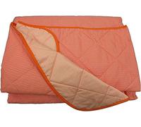 Bassetti Quilt Couvre-lit pour lit double 260 x 260 cm, tissu coton, double face orange