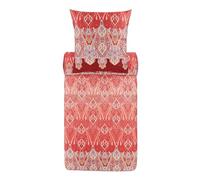 Bassetti Ragusa 9325838 Parure de lit + 1 taie d'oreiller 100% Satin de Coton Bordeaux R1 135 x 200 + 1 K 80 x 80 cm