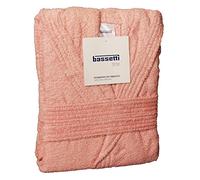 Bassetti Time - Peignoir à capuche en micro-éponge de pur coton - Tailles : S - M - L - XL - XXL - 360 g/m² - Unisexe L - 50 / 52 ROSA - 1126