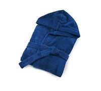 Bassetti Time Peignoir éponge à capuche homme femme 360 g/m², bleu, XL