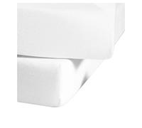 Bassetti Topper 9285307 Drap-Housse uni en Laine et Coton Blanc 90 x 190 cm / 100 x 220 cm