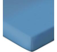 Bassetti Topper 9302360 Oltremare 831 Drap-Housse uni en Coton et élasthanne 90 x 190 cm/100 x 220 cm