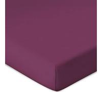 Bassetti Topper 9302370 Drap-Housse uni Berry 542 Coton et élasthanne 180 x 200 cm / 200 x 220 cm