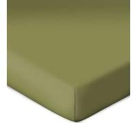 Bassetti Topper 9302406 Drap-Housse uni Olive 664 Coton et élasthanne 90 x 190 cm 100 x 220 cm