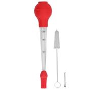 Basseurs de dinde pour la cuisson, seringue de baster à aiguille de baster de dinde avec une sauce pinceau barbecue huile d'assaisonnement à gouttes outils pour usage domestique (Rouge)