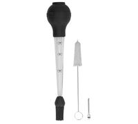 Basseurs de dinde pour la cuisson, seringue de baster à aiguille de baster de dinde avec une sauce pinceau barbecue huile d'assaisonnement à gouttes outils pour usage domestique (Noir)
