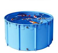 Bassin à carpes koï pliable en PVC durable pour intérieur/extérieur, design adapté aux poissons, idéal pour la vie aquatique et la décoration de jardin