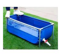 Bassin à poissons en PVC avec cadre - Piscine transparente pour koï, poissons rouges et plantes hydroponiques dans le jardin et les espaces extérieurs