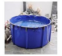 Bassin à poissons en PVC durable de 1,8 x 1 m avec valve de vidange pliable pour koi - Design robuste pour l'aquaculture, l'agriculture, l'irrigation, la solution de stockage de l'eau en plein air