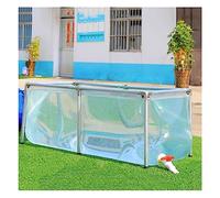 Bassin à Poissons en Toile, Bassin à Poissons Transparent en Toile épaisse, Piscine Hors Sol en PVC avec Cadre en Acier, Bassin à Poissons, carpes koï, Poissons Rouges pour récupérateur d'ea