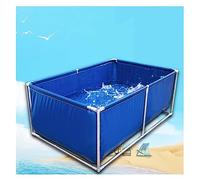 Bassin à Poissons en Toile, Piscine rectangulaire Hors Sol, réservoir d'eau d'aquarium extérieur en Toile PVC avec Support, Seau d'eau Pliable pour Camping, Lavage, pêche, Pisciculture, frui