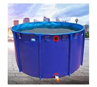Bassin à Poissons en Toile, Piscine Ronde Hors Sol, Aquarium avec Support en métal, Grand Aquarium Pliable pour l'élevage de carpes koï agricoles (Couleur : Bleu, Taille : 1,2 x 0,8 m/900 l)
