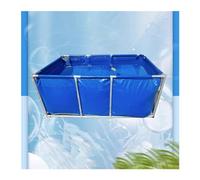 Bassin à poissons en toile PVC avec valve de vidange - Réservoir de rétention temporaire extérieur durable pour la vie aquatique
