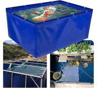 Bassin à poissons étanche en PVC avec vanne de vidange - Piscine aquatique pliable pour aquarium, approvisionnement en eau d'urgence, jardin, loisirs, bâche en plastique durable pour l'extérieur
