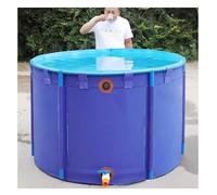Bassin à poissons extérieur en toile avec valve de vidange - Aquarium hors sol durable pour koi, irrigation et stockage de l'eau