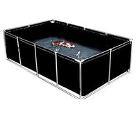 Bassin à poissons hors sol avec support en métal, réservoir d'eau durable pour l'aquaculture, idéal pour les tortues koï, utilisation dans le jardin, décoration extérieure