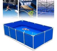 Bassin à poissons hors sol avec vanne de vidange - Piscine de stockage d'eau extérieure durable pour plantes aquatiques et poissons - Réservoir de jardin portable pour la natation