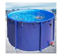 Bassin à poissons hors sol en PVC - Piscine ronde épaisse pour la pisciculture, jardin aquatique extérieur durable - 1,8 x 1,8 x 1 m piscine encadrée pour bassin à poissons