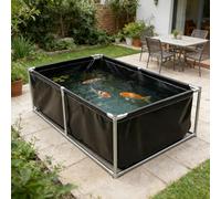 Bassin à poissons hors sol, piscine de jardin en PVC résistant aux déchirures, pataugeoire préformée imperméable pour carpes koï, grande fontaine extérieure sans creusement, 2,5 m