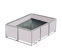 Bassin à poissons Koi hors sol en PVC robuste avec valve de vidange et cadre de stockage d'eau robuste, grande capacité pour tortues, installation facile, idéal pour le jardin
