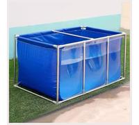 Bassin à poissons pliable avec cadre en acier, doublure en toile PVC flexible, aquarium intérieur autoportant pour l'élevage de carpes koï, étang extérieur avec panneau de visualisation