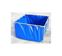 Bassin à Poissons Pliable d'intérieur, Conception Pliante portative au-Dessus du Sol de Toile PVC réservoir d'eau d'étang Koi(4x2x0.9M)