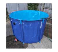 Bassin à Poissons Pliable d'intérieur, Étang à Poissons Pliable en Toile avec Doublure PVC - Réservoir de rétention extérieur Rond(1x1/785L)
