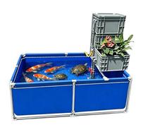 Bassin à poissons pliable en PVC avec valve de vidange, étanche pour l'aquaculture et l'utilisation en extérieur, idéal pour le jardinage et la vie aquatique