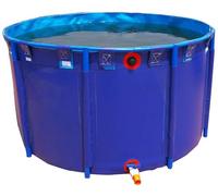 Bassin à poissons pliable en PVC - Piscine extérieure ronde épaisse avec support, installation rapide pour culture de carpes koï et jardin aquatique, 1,2 x 0,6 m/P x H