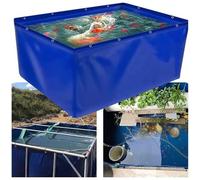 Bassin À Poissons Pliable en Toile PVC, Réservoir De Rétention Temporaire, Bassin De Piscine pour Aquarium avec Vanne De Vidange pour Jardin, Agriculture,400 * 200 * 100cm