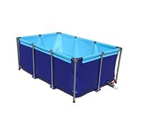 Bassin à poissons robuste et pliable en toile PVC pour l'intérieur et l'extérieur - Valve de vidange d'eau (1,2 m x 1 m x 0,6 m) et polyvalent