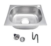 Bassin à vaisselle carré simple en acier inoxydable Éviers de cuisine Salle de bain Lavage à la main Évier Lave-vaisselle Piscine Salle de bain Lavage à la main