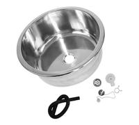 Bassin à vaisselle rond en acier inoxydable Éviers de cuisine Lavabo de salle de bain Lavabo de lavage des mains Évier de vaisselle Piscine en acier inoxydable Éviers de cuisine ronds
