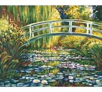 Bassin aux nymphéas 40 x 50 cm - Peinture par numéros