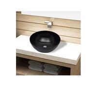 Bassin d évier rond céramique Noir pour salle de bain