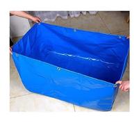 Bassin d'aquaculture durable avec vanne de vidange, structure en acier, en PVC, pour poissons koï, avec bâche portable et résistante de 0,5 mm pour l'aquaculture et les poissons d'eau de mer