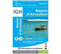 IGN Carte de randonnée Top 25 Mini n° M1337 ET - Bassin d'Arcachon