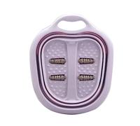Bassin de bain à pied pliable pour les pieds de trempage, conception de rouleau portable seau de trempage de baignoire de trempage pour pédicure home spa (Violet)