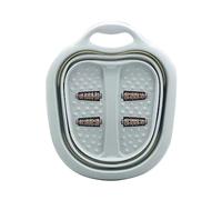 Bassin de bain à pied pliable pour les pieds de trempage, conception de rouleau portable seau de trempage de baignoire de trempage pour pédicure home spa (Lac vert)