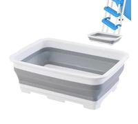 Bassin De Bain De Bas De Pied Pliable - Baignoire De Trempage À Pied Pliant, Baignoire De Rinçage Du Pied Pour Piscine, Seau De Trempage De Pied Portable, Bol Pédicure De Spa37x27x11,8cm