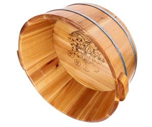 Bassin de Bain de Pieds en Bois Réutilisable pour Usage Domestique | Léger, Facile à Ranger Sortir, Usage Intérieur ou Extérieur, pour Pieds et Mains