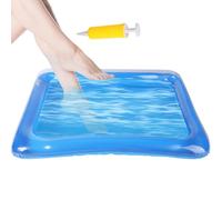 Bassin De Bain De Pieds Gonflable Pour Piscine - Bac Lavage De Nettoyage À L'Entrée De L'Échelle | Spa À Bulles D'Eau Hors Sol Avec Pompe À Air | Bleu Foncé Ou Clair | Portable Pour L'Hygiène De La Ma
