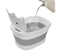 Bassin de bain de pieds - Seau de massage des pieds pliable et portable avec couvercle, bain de pieds avec masseur, roue de massage inférieure, seau multifonctionnel pour tremper les pieds avec