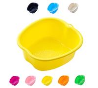 Bassin de Bain de Pieds, Spa d'eau et Massage des Pieds, pour Pédicures Tremper Les Pieds Détox et Massage, éPais et Robuste Bassine Pied Parfait Pour Tremper Les Pieds (Yellow)