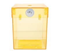 Bassin de Bain Suspendu en Acrylique Jaune pour Oiseaux et Perroquets | Accessoire Cage, Nettoie les Plumage, Réduit le Stress, Résiste aux Chocs, pour Calmer la Chaleur