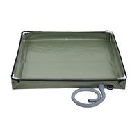 Bassin de douche portable - Bassin inférieur pliable et étanche avec trou de drainage | Enclos surélevée pour camping et animaux de compagnie, utilisation en extérieur durable
