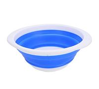 Bassin de lavage pliable portable multifonctionnel pliable en plastique et caoutchouc, seau de lavage de légumes pour les voyages, le camping, les activités de plein air (Grande)