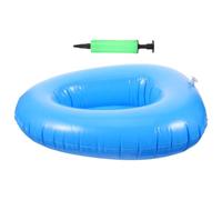 Bassin de Lit Gonflable en PVC Bleu pour Hospitalisation et Voyage | Bords Lisses, Conception Anti-escarres, Entretien Facile, Transport Simple, Usage Polyvalent pour Personnes Handicapées