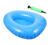 Bassin de Lit Portable de Voyage en Pvc Bleu pour Hospitalisation