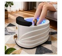 Bassin de Massage Des Pieds en Acrylique Baignoire Portable for Les Pieds Bassin de Pédicure avec Points de Massage Au Fond Eau Chaude/froide Réglable Forme Ovale for Un Soin Spa À Domicile